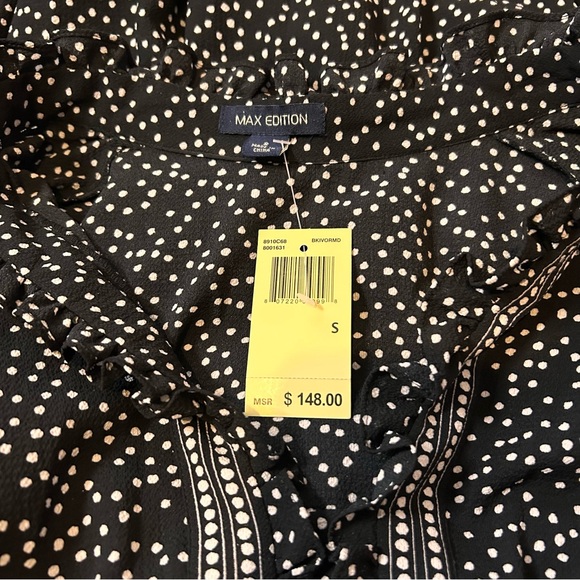 Max Edition Black and White Polka Dot Maxi Dress - Size Small - Picture 9 of 11